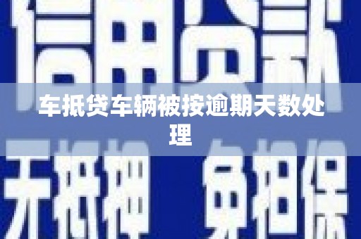 江阳车抵贷车辆被按逾期天数处理