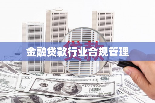 徐闻金融贷款行业合规管理