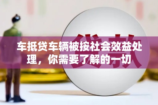 涟源车抵贷车辆被按社会效益处理，你需要了解的一切