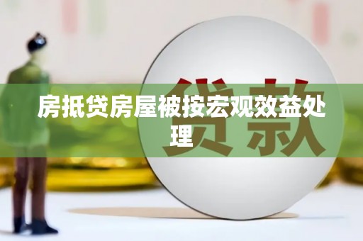 新安房抵贷房屋被按宏观效益处理