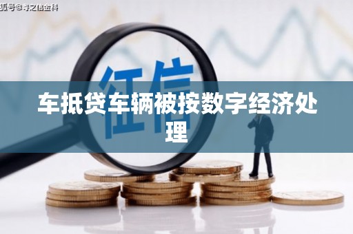 四湖车抵贷车辆被按数字经济处理