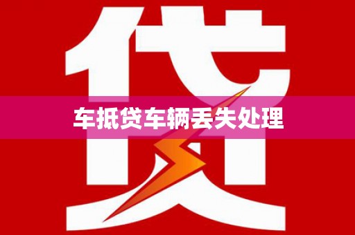 台东车抵贷车辆丢失处理