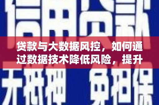 裕民贷款与大数据风控，如何通过数据技术降低风险，提升贷款效率