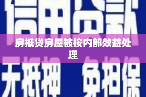 裕民房抵贷房屋被按内部效益处理