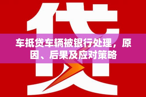 潮安车抵贷车辆被银行处理，原因、后果及应对策略