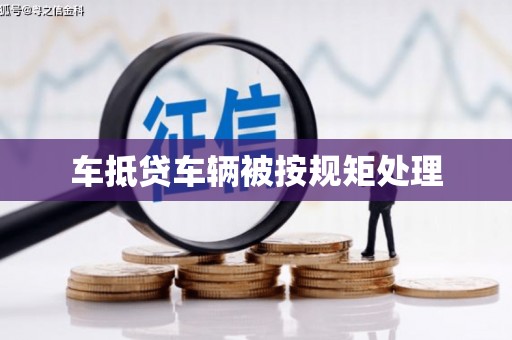 洮北车抵贷车辆被按规矩处理
