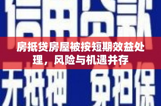 洮北房抵贷房屋被按短期效益处理，风险与机遇并存