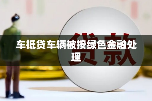 奇台车抵贷车辆被按绿色金融处理
