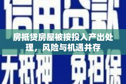 大化房抵贷房屋被按投入产出处理，风险与机遇并存