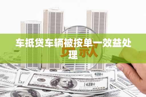 泽州车抵贷车辆被按单一效益处理
