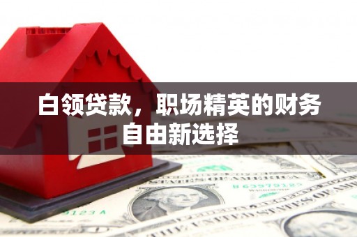 新会白领贷款，职场精英的财务自由新选择