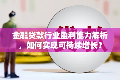全州金融贷款行业盈利能力解析，如何实现可持续增长？