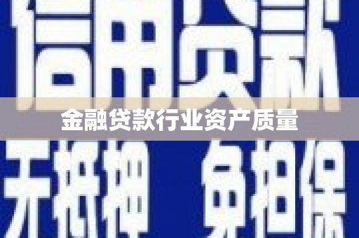 台西金融贷款行业资产质量