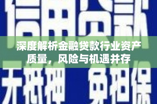 吴堡深度解析金融贷款行业资产质量，风险与机遇并存