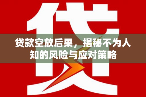 任丘贷款空放后果，揭秘不为人知的风险与应对策略