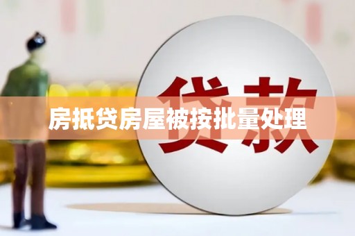 自贡房抵贷房屋被按批量处理