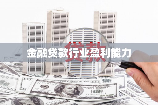 厚街金融贷款行业盈利能力