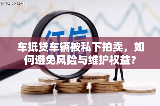 卑南车抵贷车辆被私下拍卖，如何避免风险与维护权益？