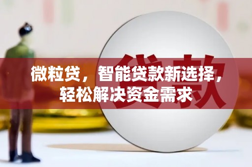 安庆微粒贷，智能贷款新选择，轻松解决资金需求