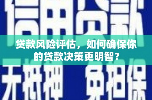安南贷款风险评估，如何确保你的贷款决策更明智？