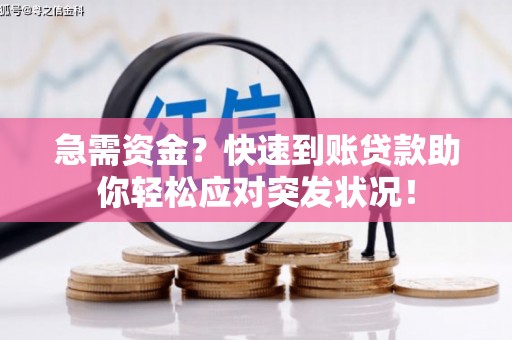 温岭急需资金？快速到账贷款助你轻松应对突发状况！