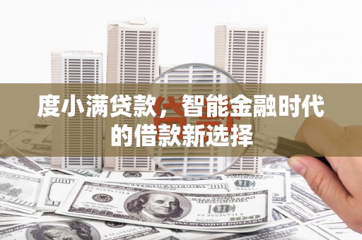 青州度小满贷款，智能金融时代的借款新选择