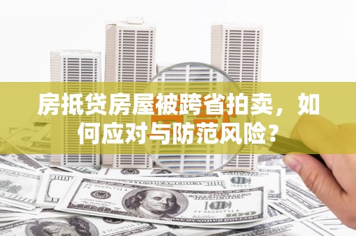 蒙阴房抵贷房屋被跨省拍卖，如何应对与防范风险？