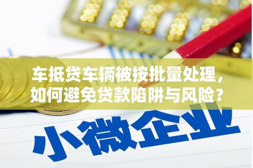 鸟松车抵贷车辆被按批量处理，如何避免贷款陷阱与风险？