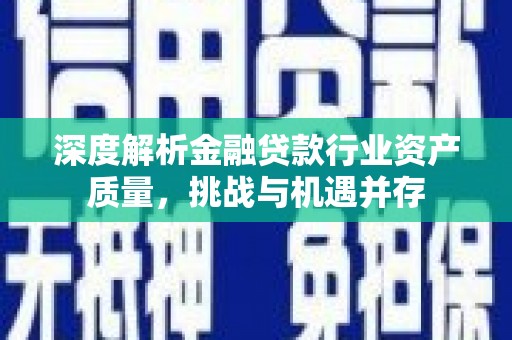 辽阳深度解析金融贷款行业资产质量，挑战与机遇并存