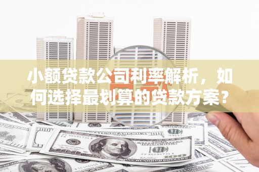 成华小额贷款公司利率解析，如何选择最划算的贷款方案？