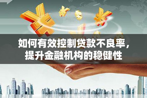 大厂如何有效控制贷款不良率，提升金融机构的稳健性