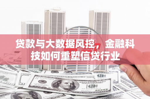 普定贷款与大数据风控，金融科技如何重塑信贷行业