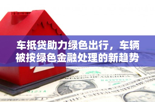 马尔康车抵贷助力绿色出行，车辆被按绿色金融处理的新趋势