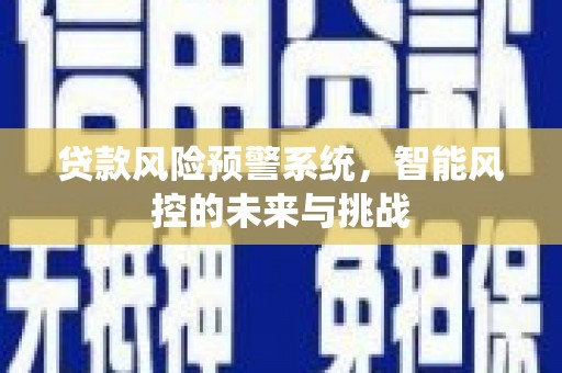 丹巴贷款风险预警系统，智能风控的未来与挑战
