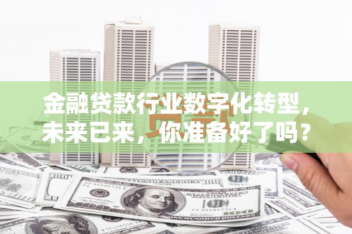 资阳金融贷款行业数字化转型，未来已来，你准备好了吗？