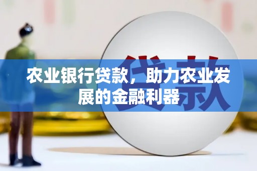 温州农业银行贷款，助力农业发展的金融利器