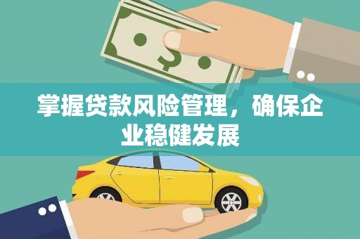 永宁掌握贷款风险管理，确保企业稳健发展