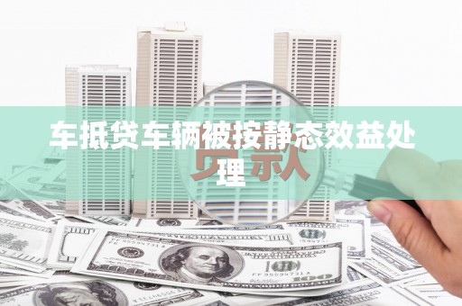 洪雅车抵贷车辆被按静态效益处理