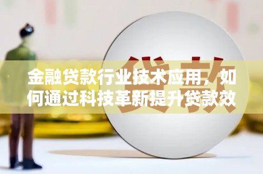 高港金融贷款行业技术应用，如何通过科技革新提升贷款效率