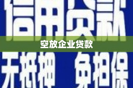 周至空放企业贷款