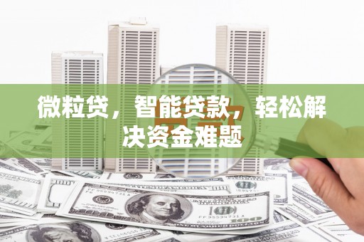 博野微粒贷，智能贷款，轻松解决资金难题