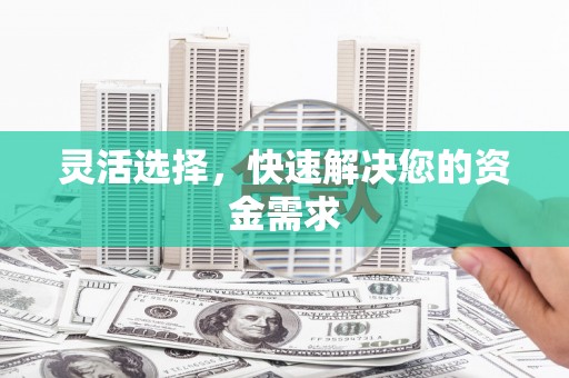 廊坊灵活选择，快速解决您的资金需求