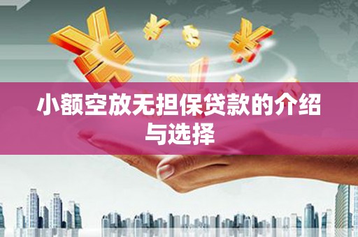 揭西小额空放无担保贷款的介绍与选择