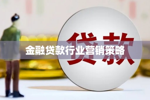 湟中金融贷款行业营销策略